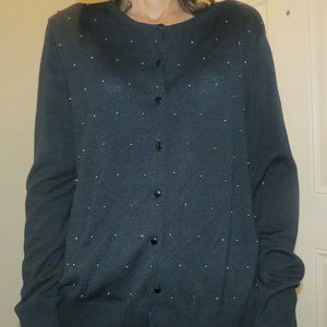 Susan Bristol XLG Black Metallic top NWT Retail 48.00